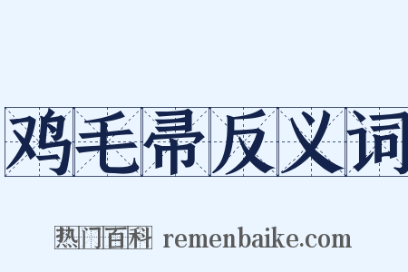 鸡毛帚反义词是什么意思的图片